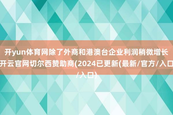 开yun体育网　　除了外商和港澳台企业利润稍微增长-开云官网切尔西赞助商(2024已更新(最新/官方/入口)